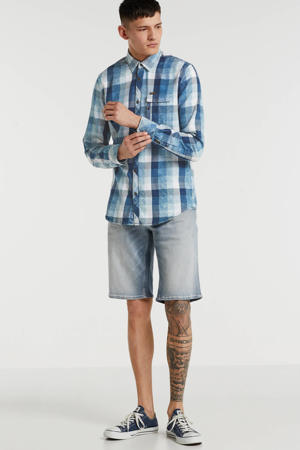 regular fit jeans short grijs