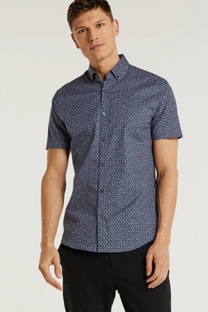 slim fit overhemd blauw