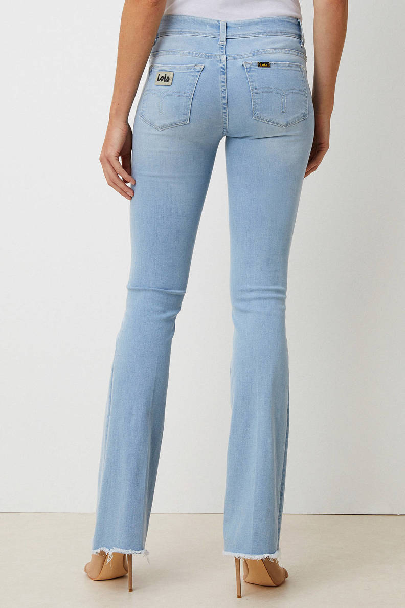 Lois high waist flared jeans lichtblauw wehkamp