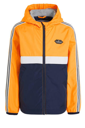 zomerjas Trast oranje/donkerblauw/wit