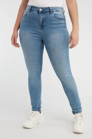 high waist skinny jeans lichtblauw