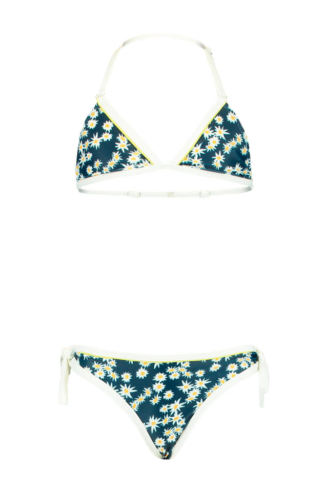 atoom voorzichtig Trechter webspin America Today triangel bikini Luna met bloemen blauw | wehkamp