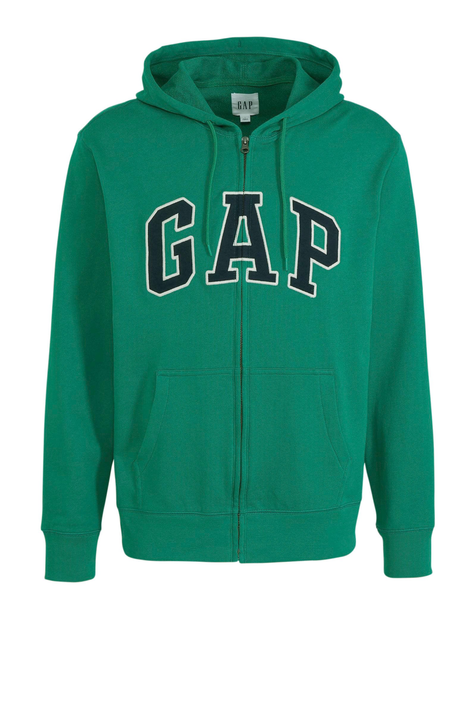 GAP vest met printopdruk groen | wehkamp GAP hoodie met printopdruk grijs | wehkamp
