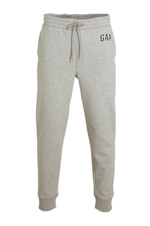 regular fit joggingbroek met logo grijs