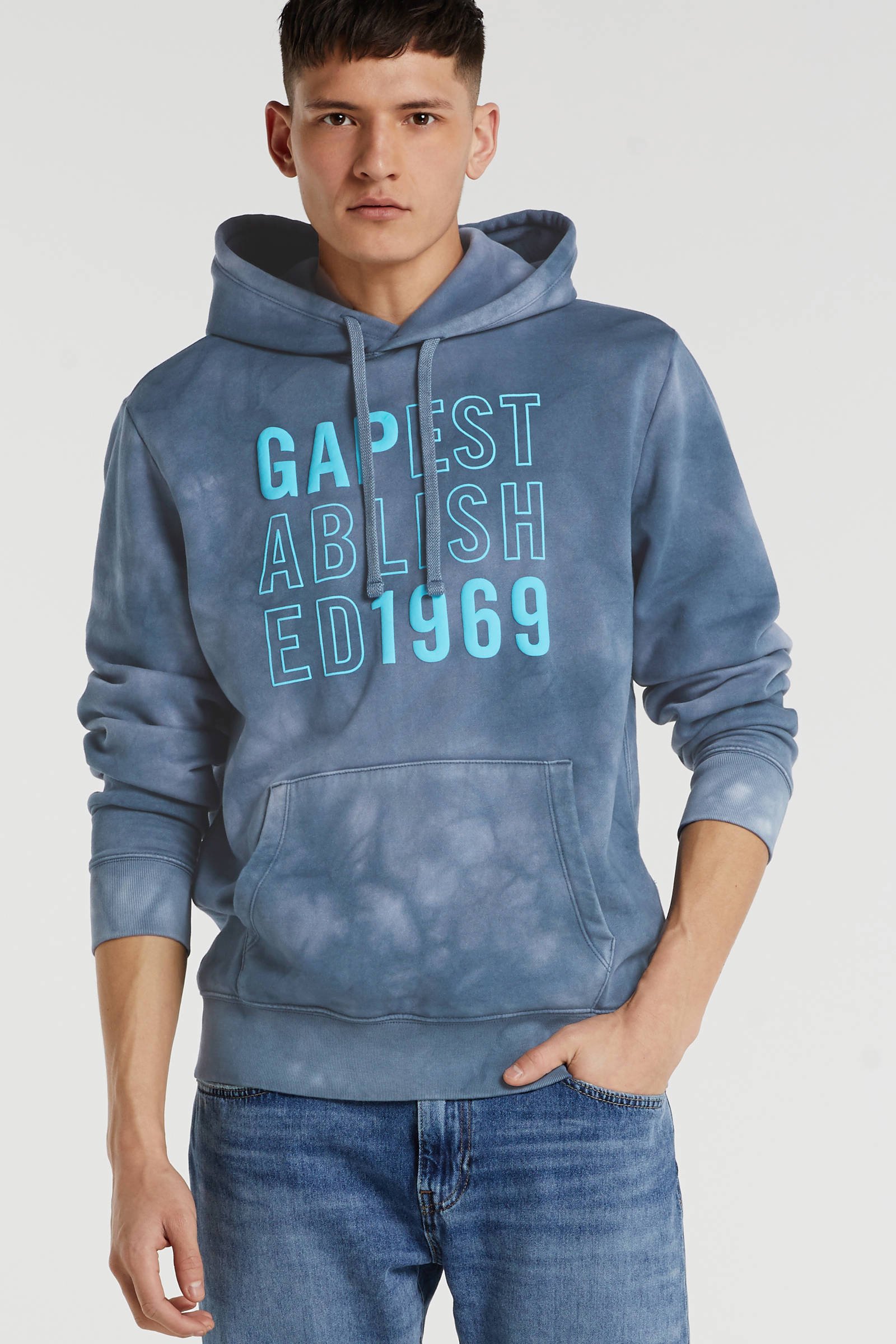 GAP hoodie met printopdruk grijsblauwblauw | wehkamp GAP hoodie met printopdruk grijs | wehkamp