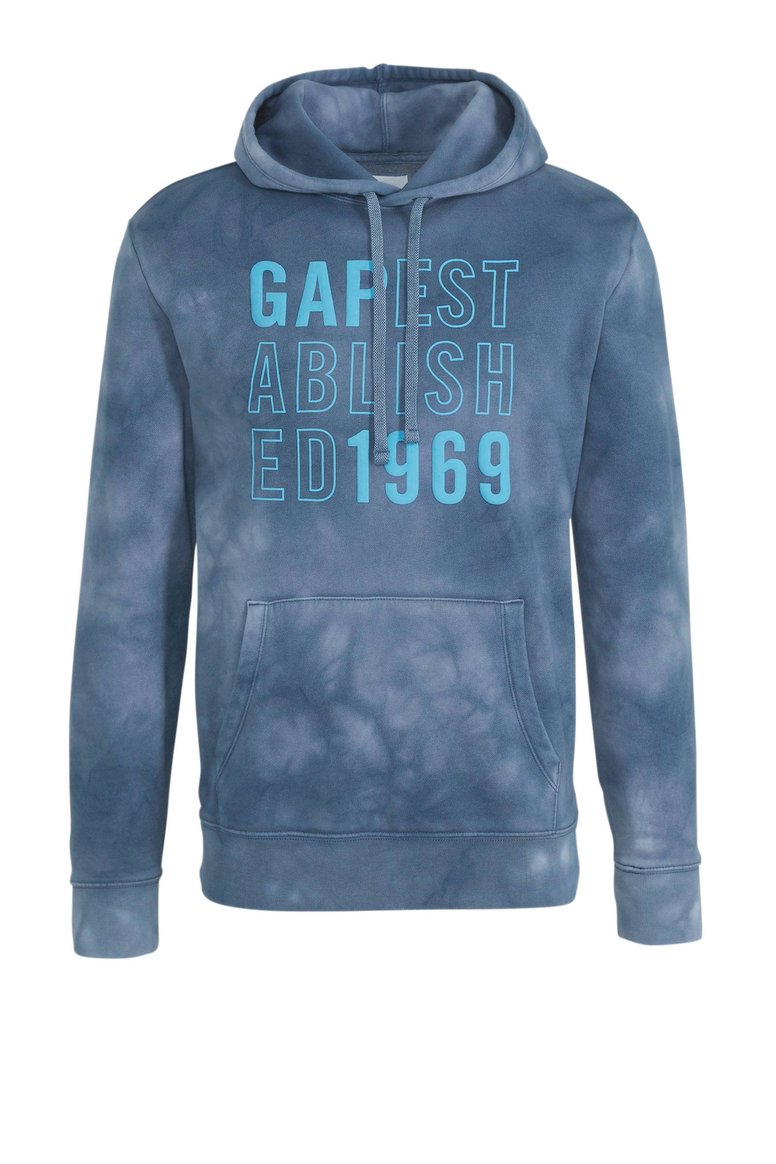 GAP hoodie met printopdruk grijsblauwblauw | wehkamp GAP hoodie met printopdruk grijs | wehkamp