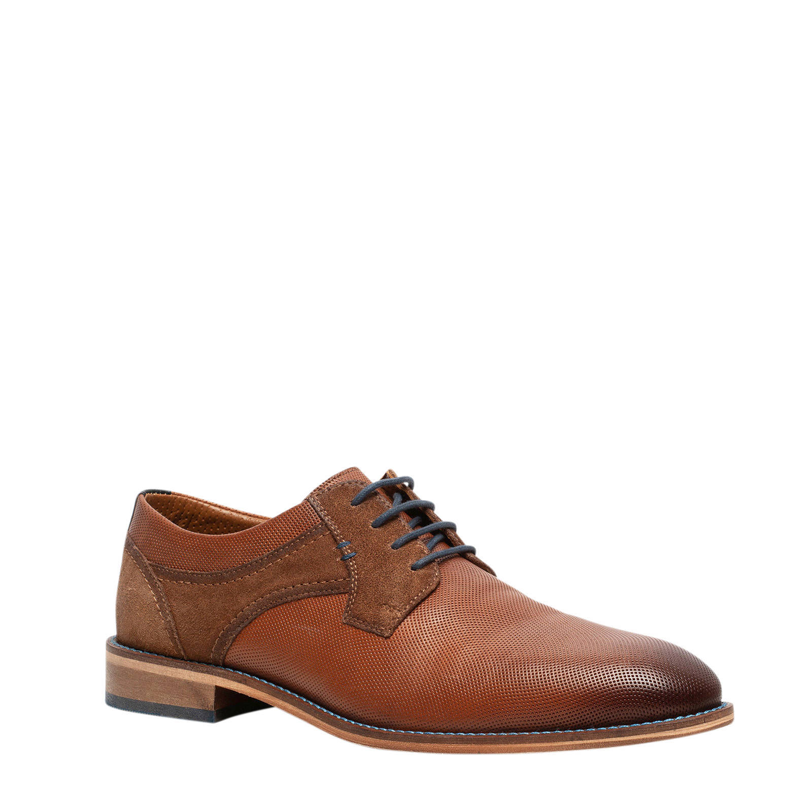 Scapino Van Beers leren veterschoenen cognac | wehkamp