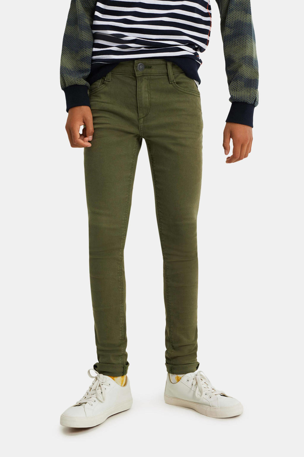 WE Fashion Blue Ridge skinny jeans groen