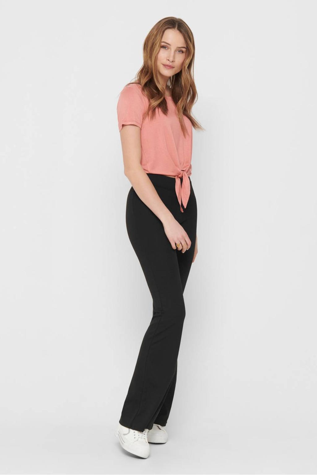 Zwarte dames ONLY flared broek met regular waist