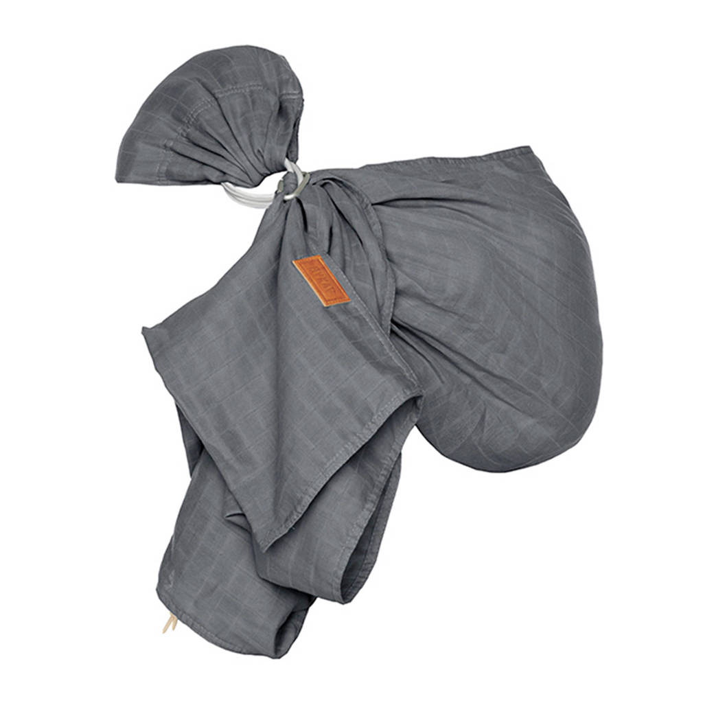 ByKay Ringsling draagdoek mouse grey, Donkergrijs