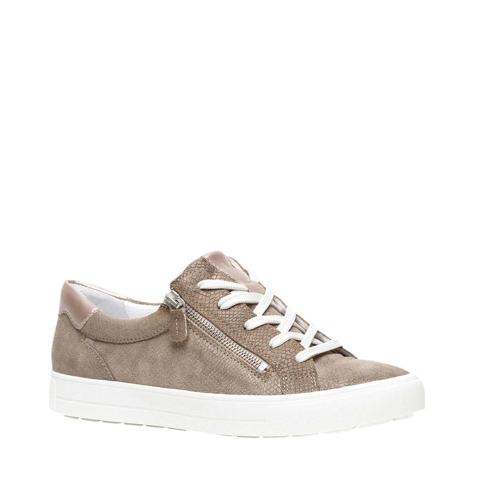 Hush Puppies leren sneakers beige | wehkamp
