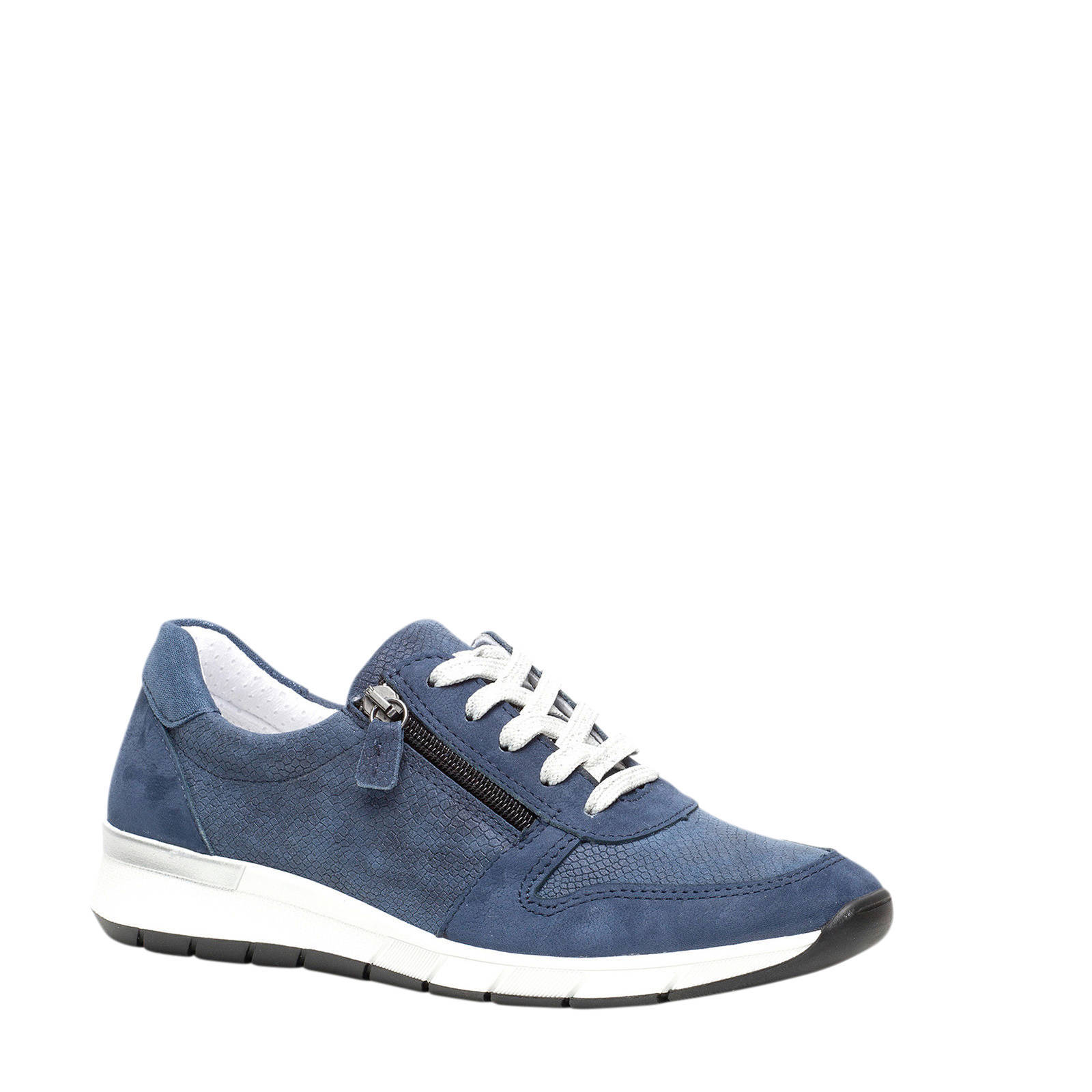 Scapino Hush Puppies leren veterschoenen blauw - Schoenen.nl