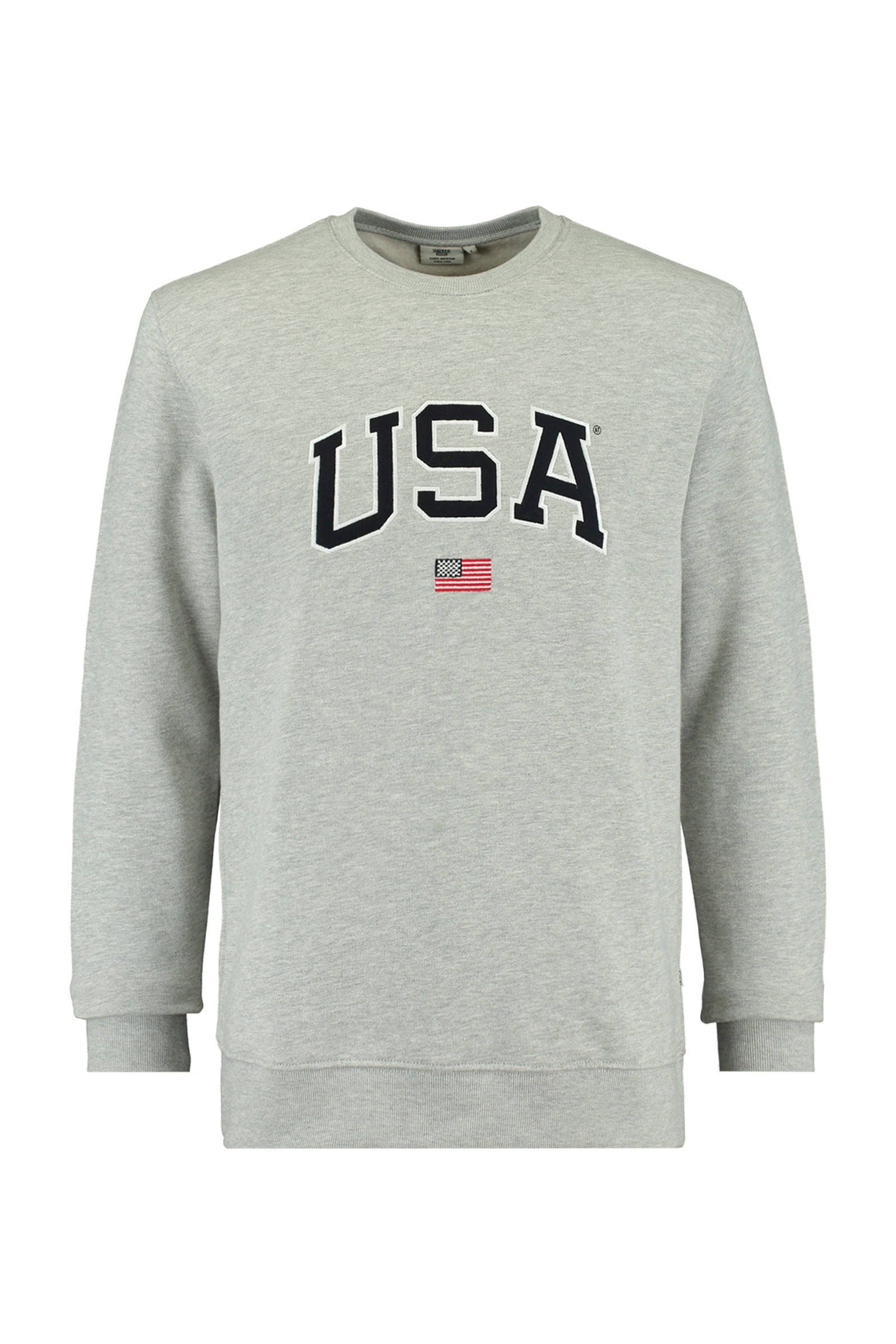 America Today sweater met logo mid grey melange | wehkamp America Today sweater lichtgroen | wehkamp