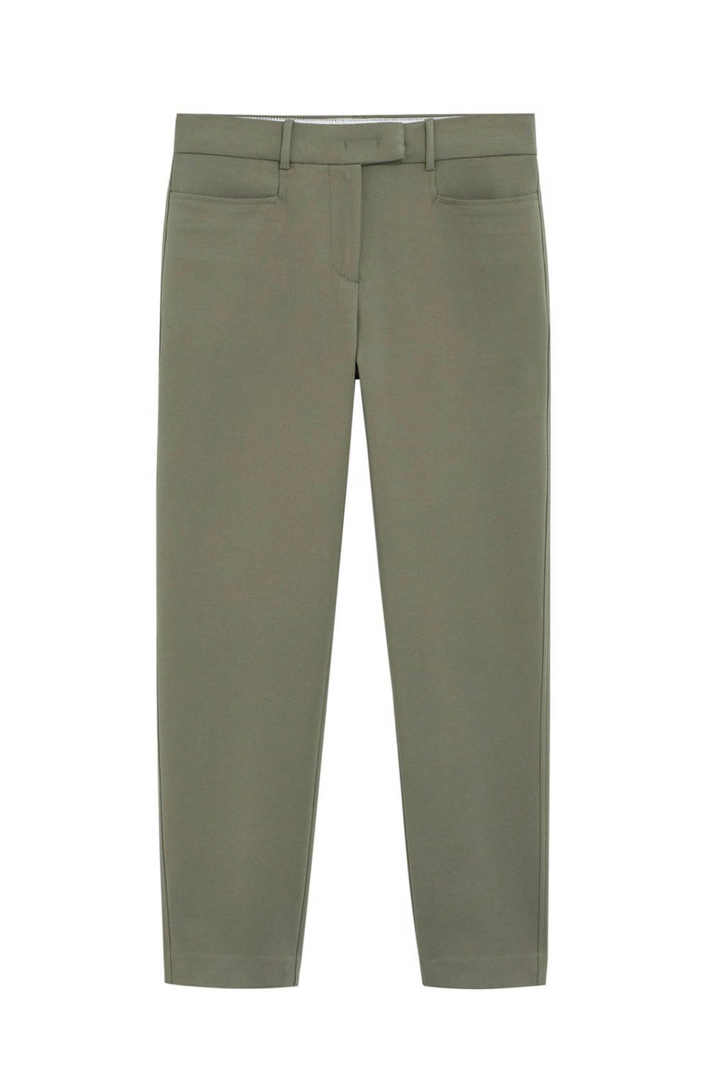 Mango straight fit pantalon groen, Groen