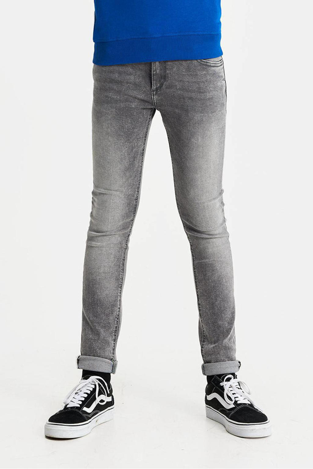 WE Fashion Blue Ridge skinny fit jeans grey denim