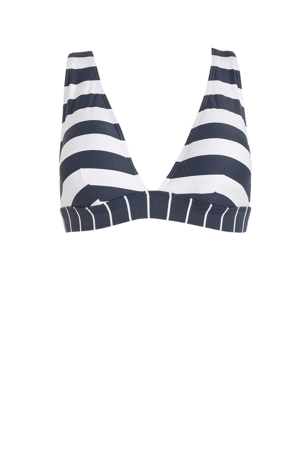 ESPRIT Women Beach gestreepte bikinitop donkerblauw/wit