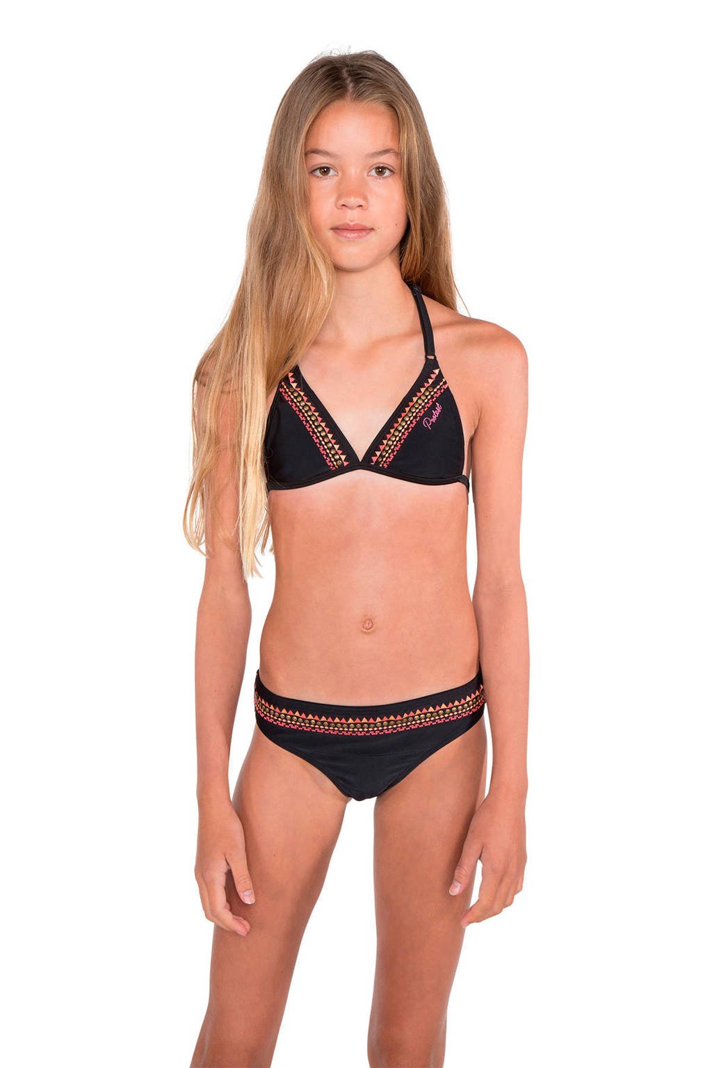 Uitbarsten Maaltijd Doelwit Protest triangel bikini Friska JR met borduursels zwart | wehkamp