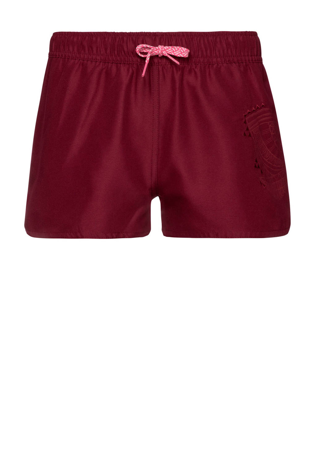 Protest strandshort Fouke donkerrood, Donkerrood