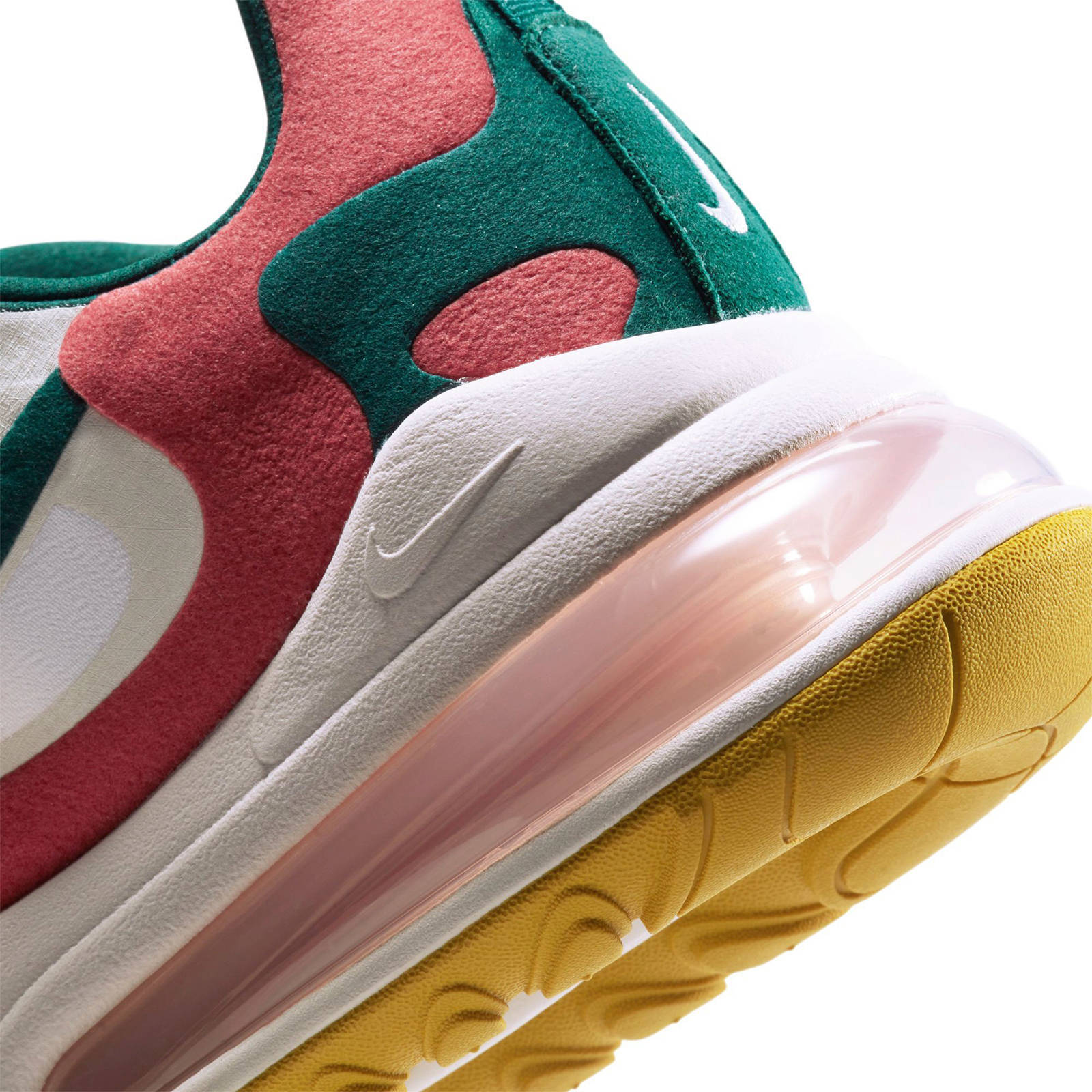 Nike Air Max 270 React sneakers wit/turquoise/roze/geel | wehkamp