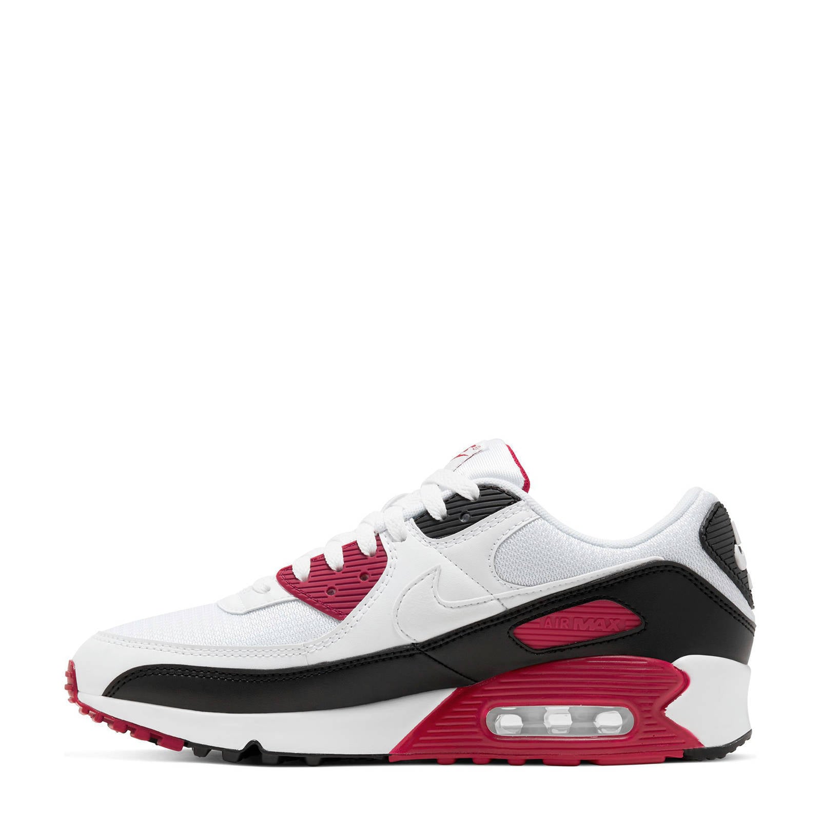 Nike Air Max 90 sneakers wit/zwart/rood | wehkamp