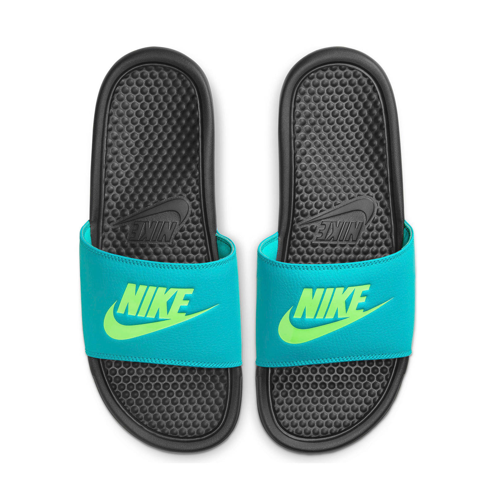 Nike Benassi JDI slippers groen/zwart | wehkamp