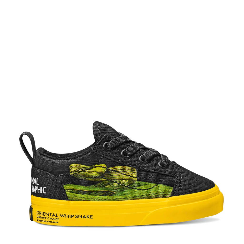 VANS X National Geographic Old Skool Elastic National Geographic sneakers zwart/geel, Zwart/geel