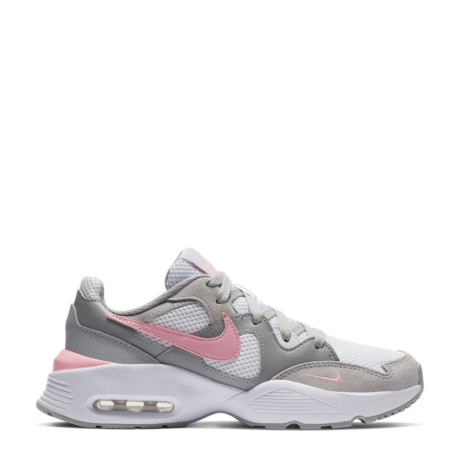 Nike Air Max Fusion sneakers wit/grijs/roze - Schoenen.nl