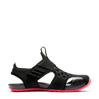 Zwart en fuchsia jongens en meisjes Nike Sunray Protect waterschoenen kids van rubber met klittenband