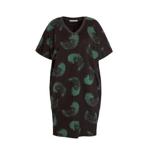 STUDIO jersey jurk Dress met all over print zwart STUDIO jersey jurk Dress met all over print zwart
