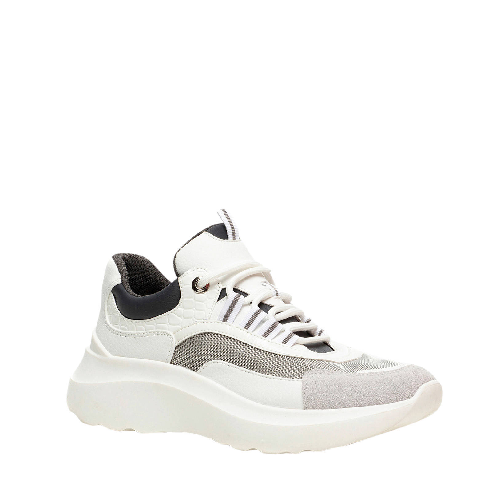 Scapino TwoDay leren sneakers met dierenprint zwart - Schoenen.nl