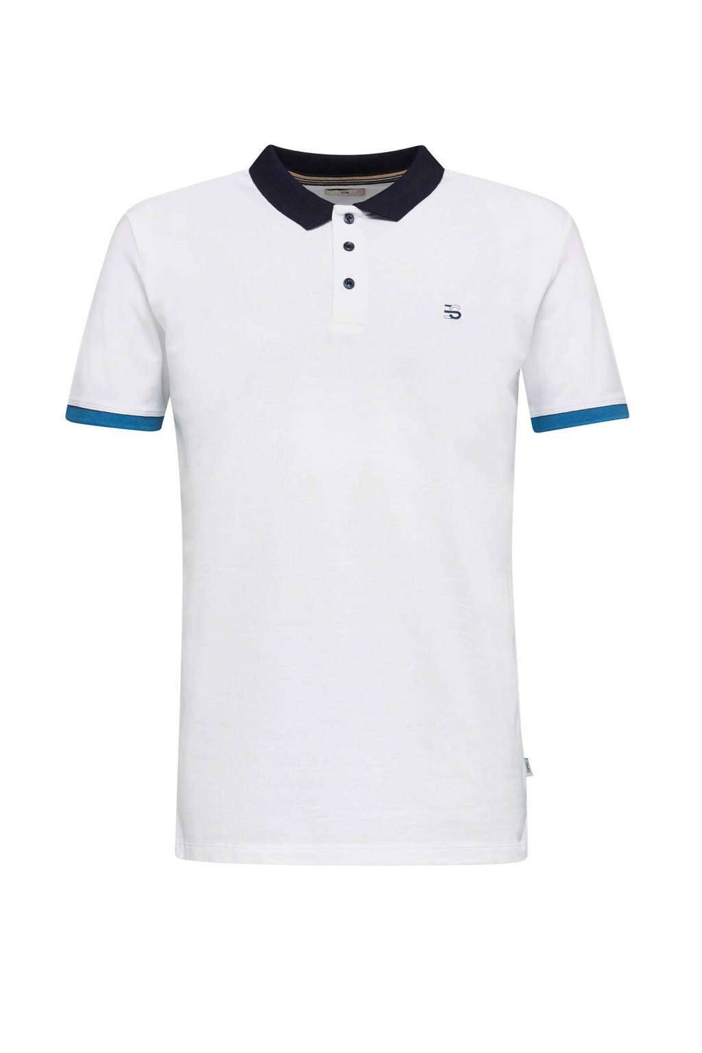 ESPRIT Men Casual slim fit polo wit, Wit