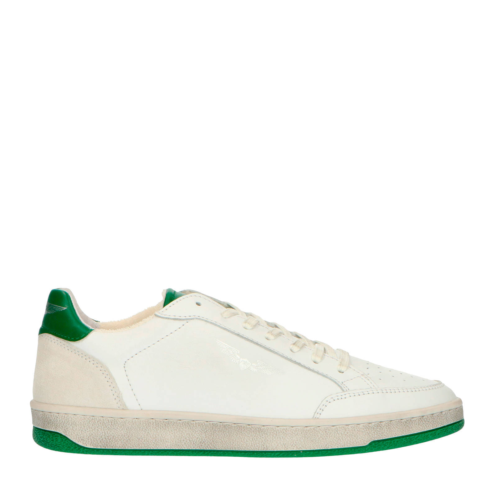 PME Legend Nosestar leren sneakers wit/groen | wehkamp