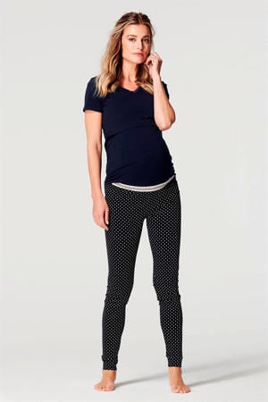 positie loungebroek Isabel met stippen blauw