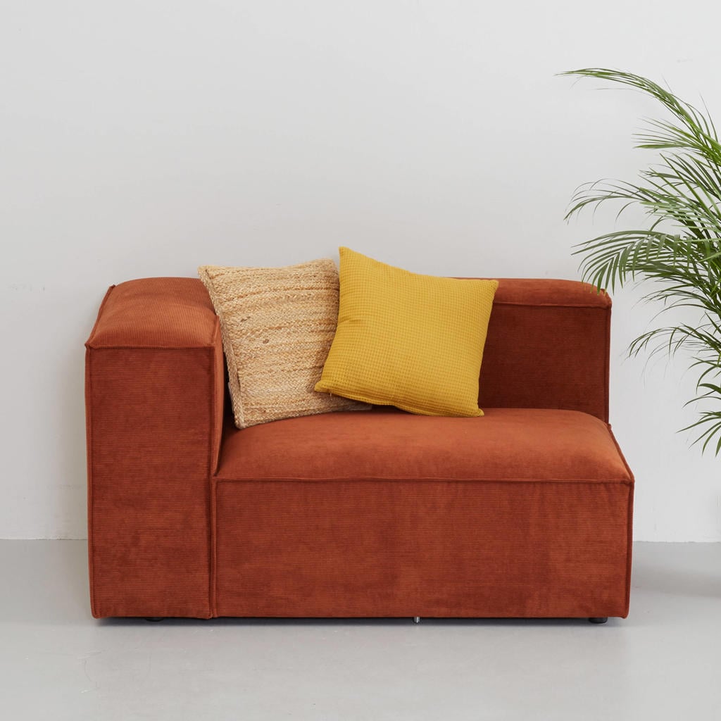 NOUS Living bank Igor hoek links - terracotta