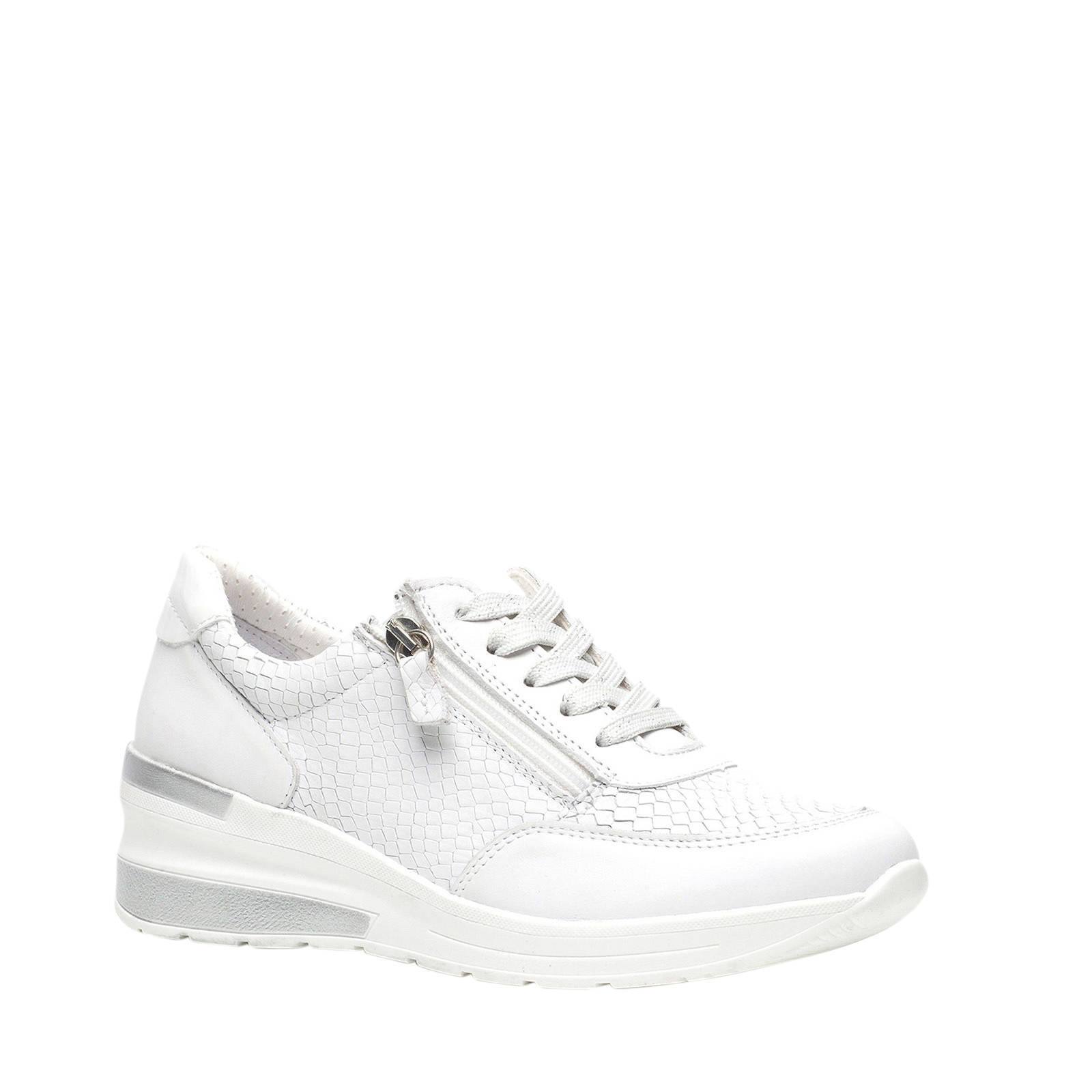 Hush Puppies leren sneakers wit | wehkamp