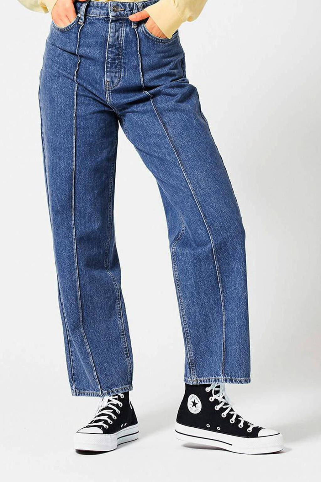 America Today high waist straight fit jeans vintage blue, Vintage blue