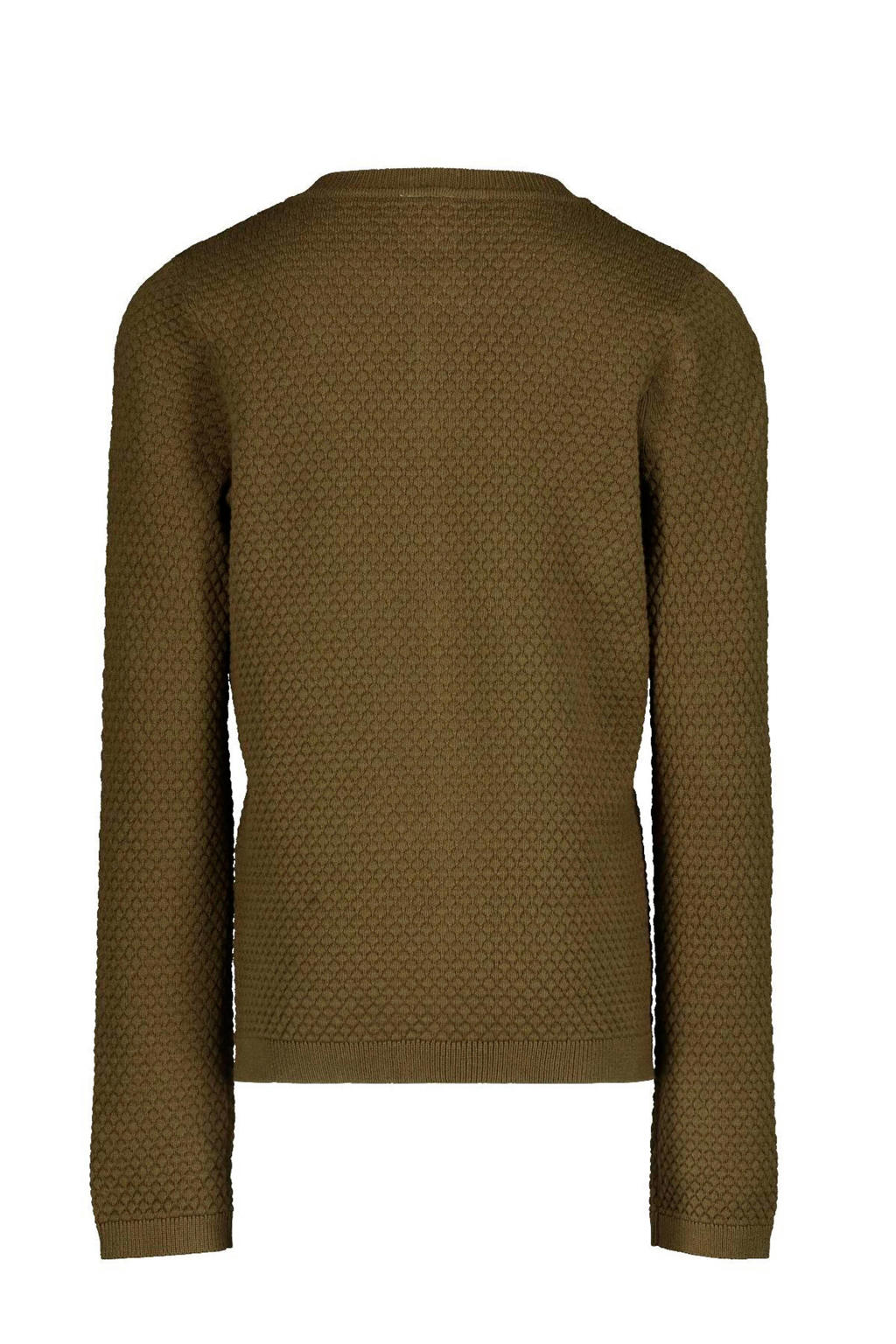 HEMA gebreid vest Charly met biologisch katoen donkergroen wehkamp