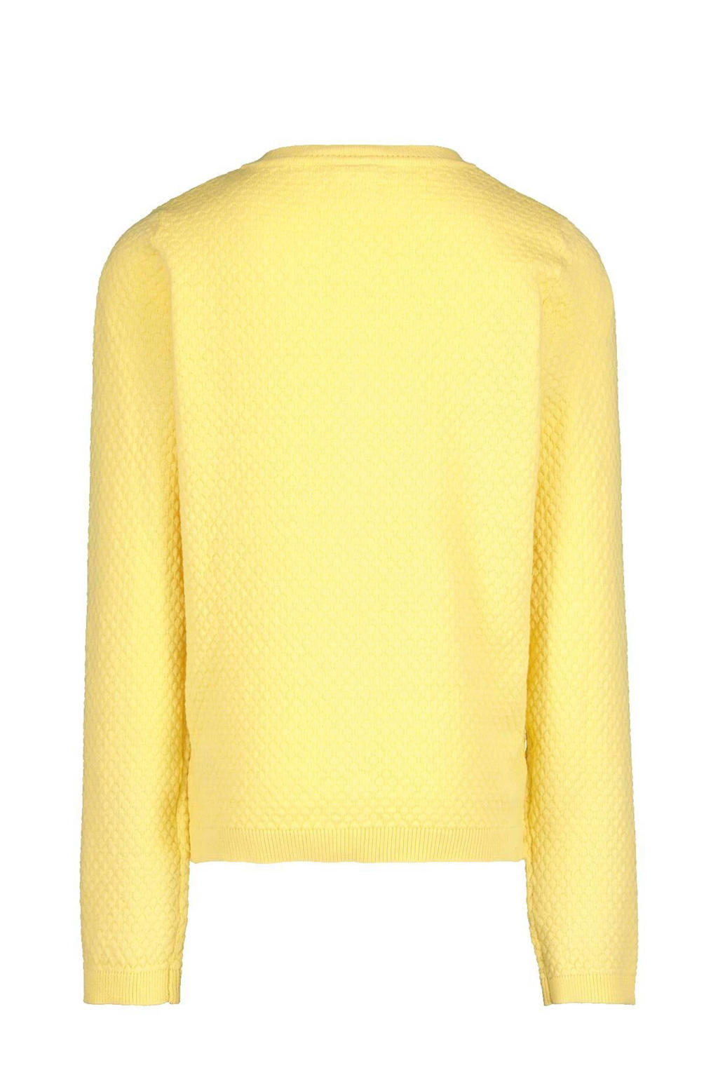 HEMA gebreid vest Charly met biologisch katoen geel wehkamp