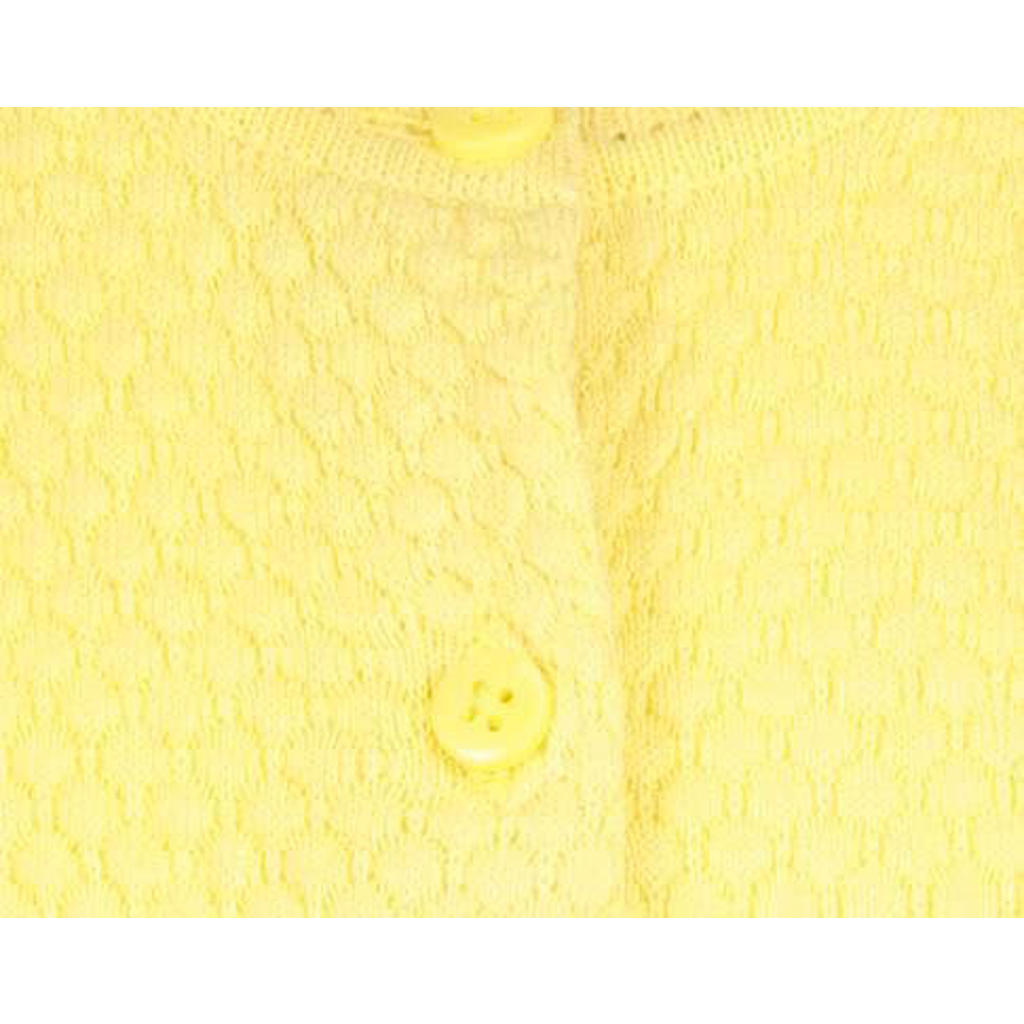 HEMA gebreid vest Charly met biologisch katoen geel wehkamp