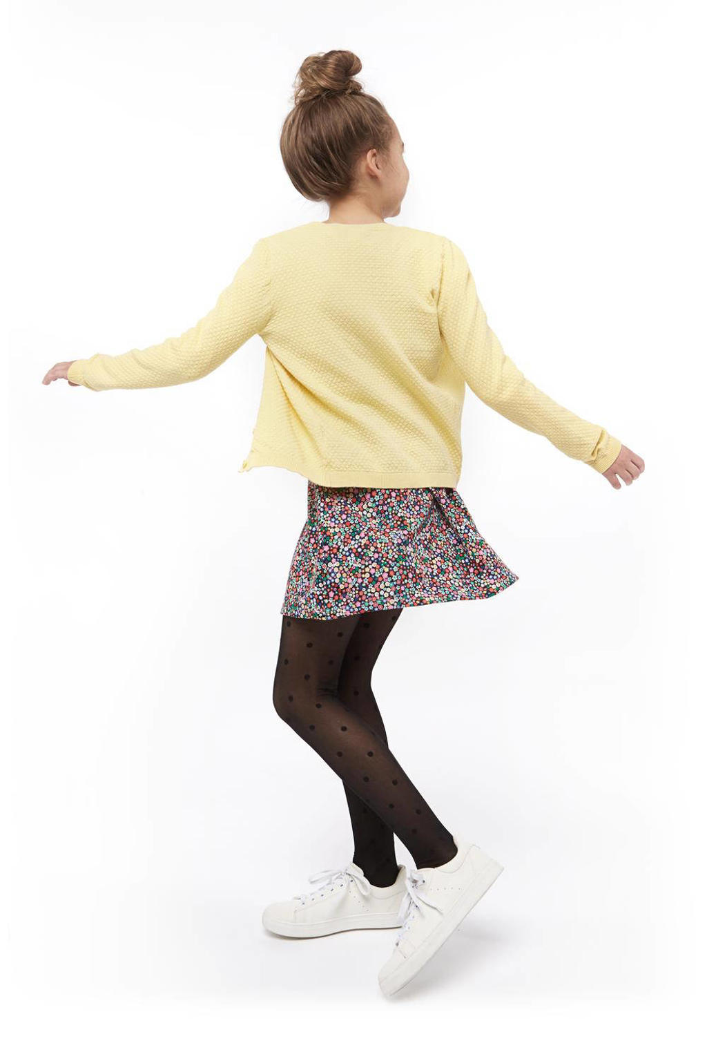 HEMA gebreid vest Charly met biologisch katoen geel wehkamp