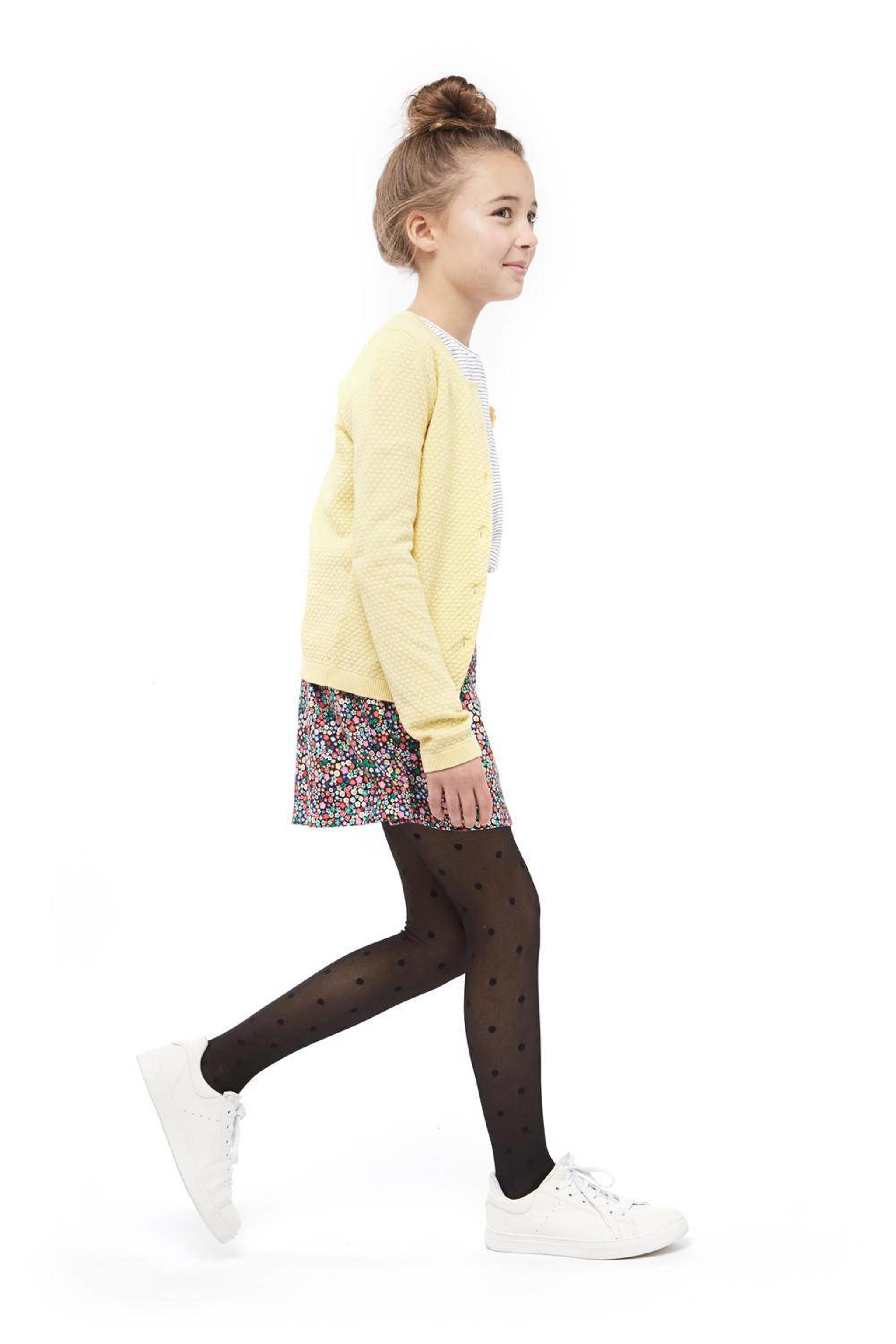 HEMA gebreid vest Charly met biologisch katoen geel wehkamp