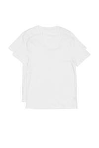 HEMA T-shirt (set van 2) wit, Wit