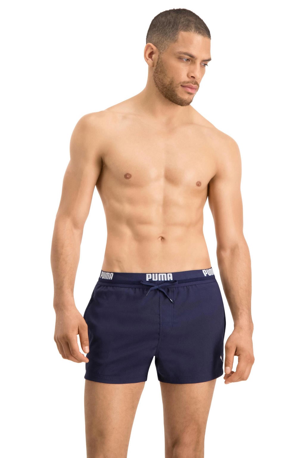 Puma zwemshort met logo marineblauw