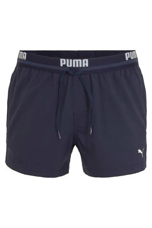 zwemshort met logo marineblauw
