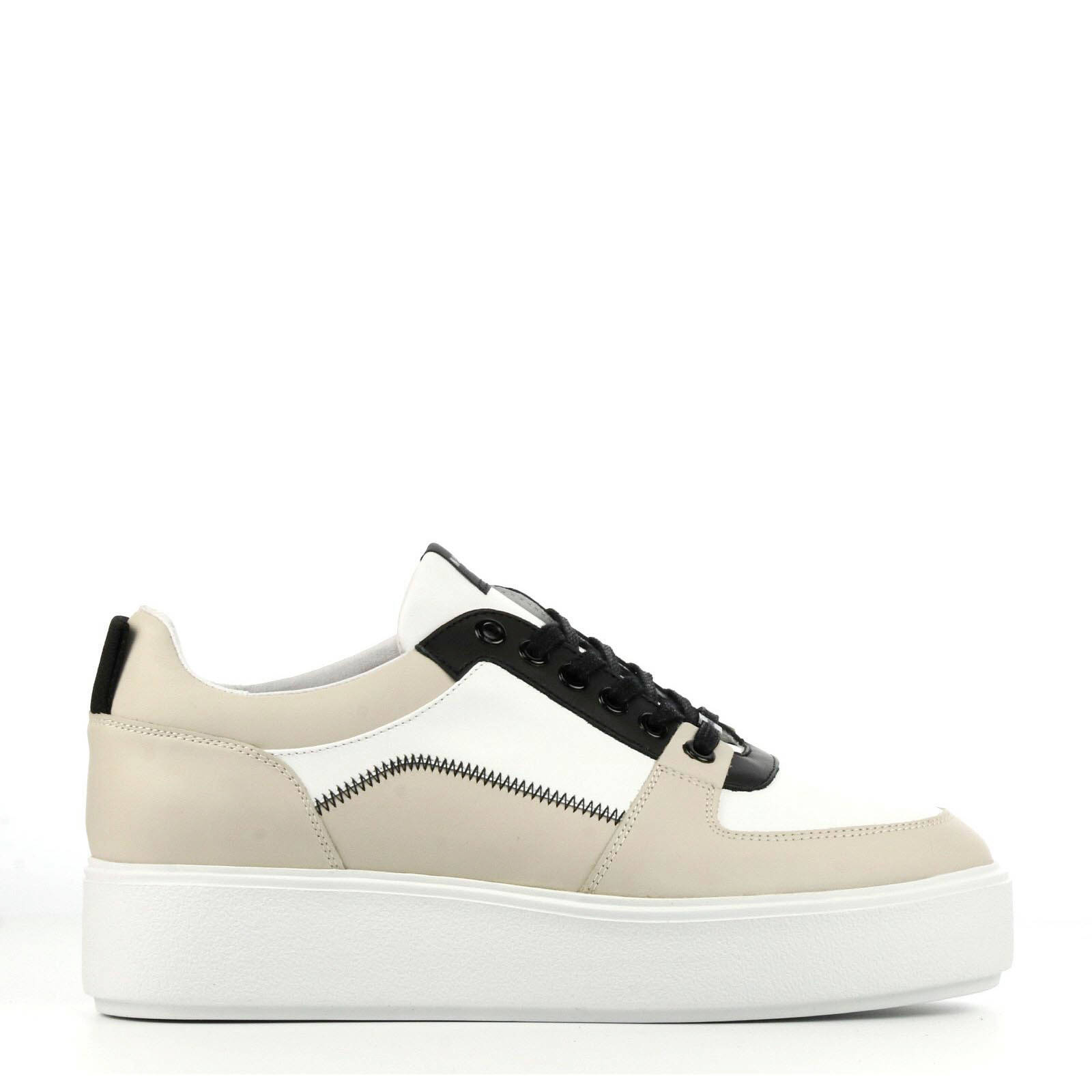 Nubikk Elise Blush leren plateau sneakers beige | wehkamp