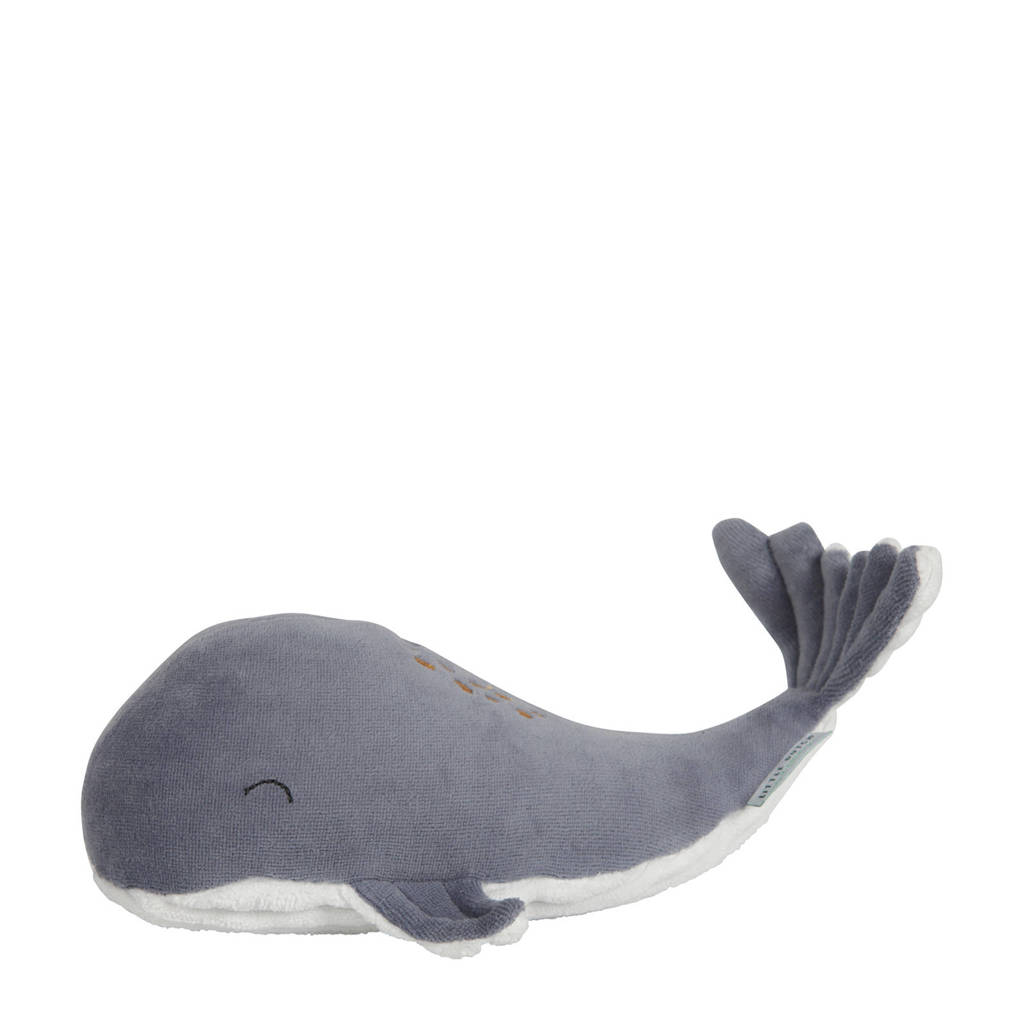 Little Dutch walvis knuffel 24 cm, Blauw