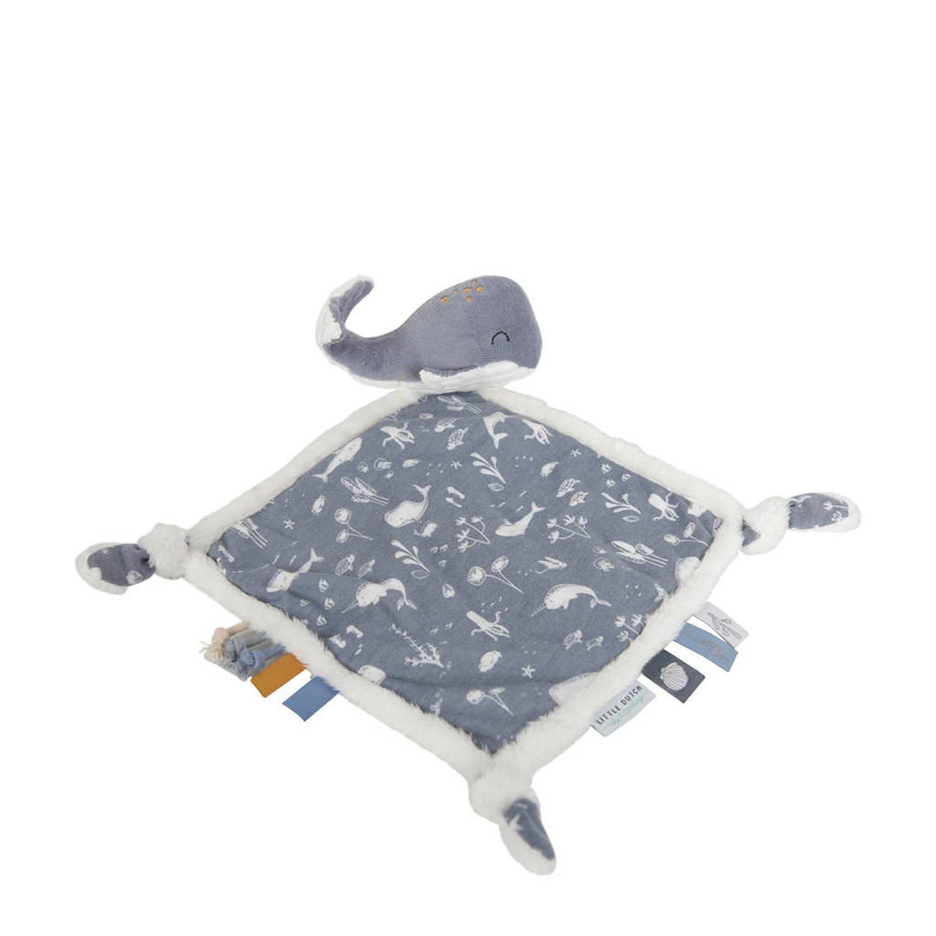 Little Dutch walvis knuffeldoekje, Blauw