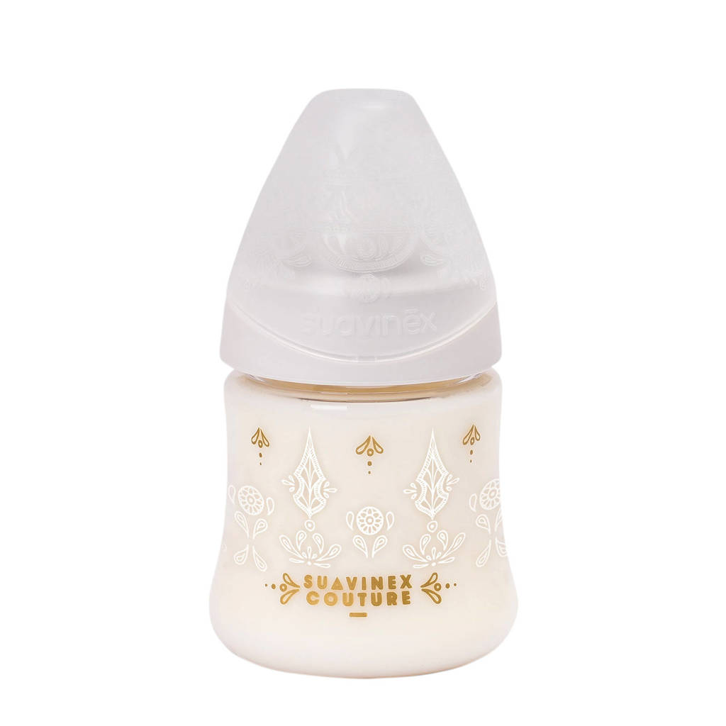 Suavinex Couture fles 150 ml +0 mnd wit, Wit