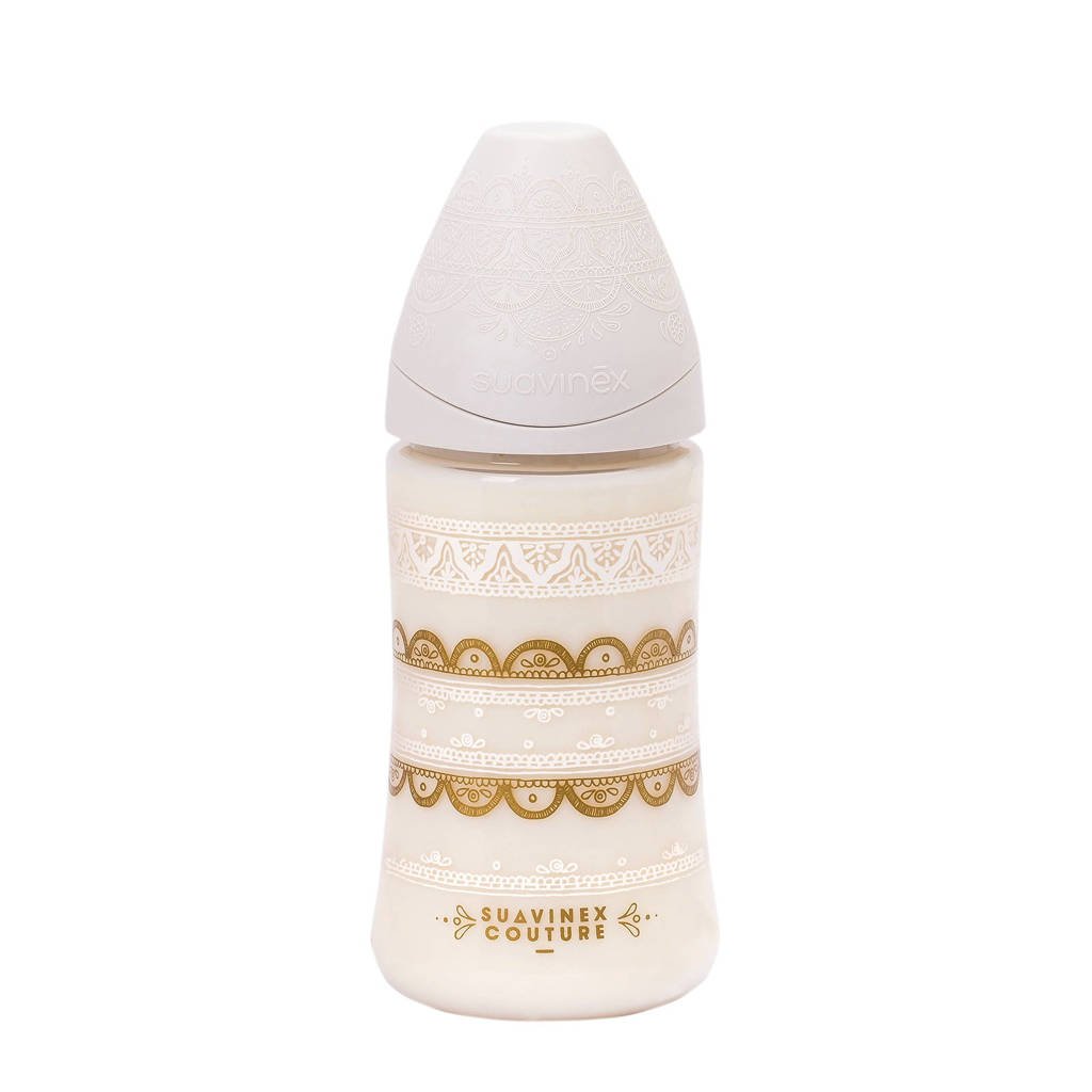 Suavinex Couture fles 270 ml +0 mnd Grey