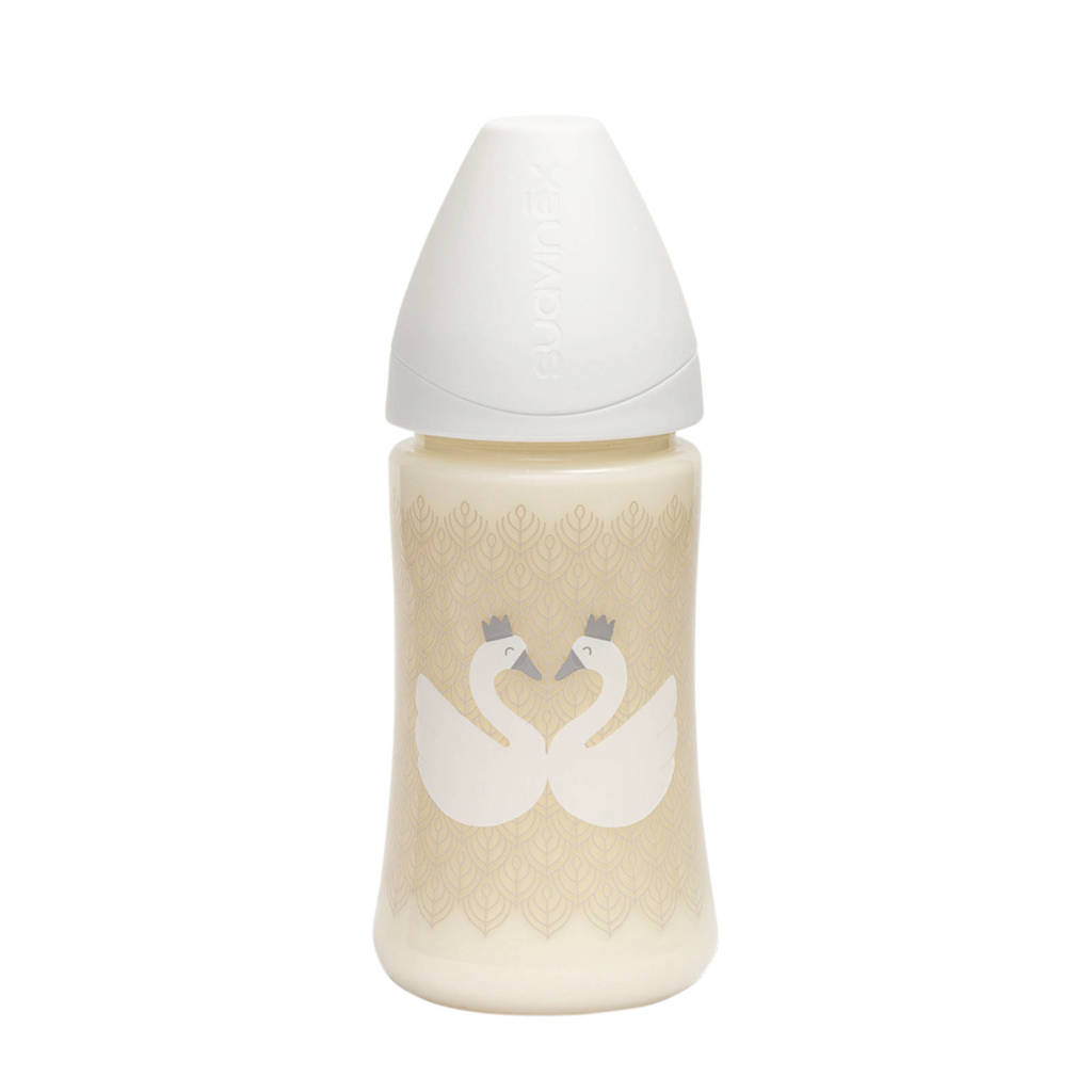 Suavinex Swan fles 270 ml 0 mnd Zwaan wit, Wit